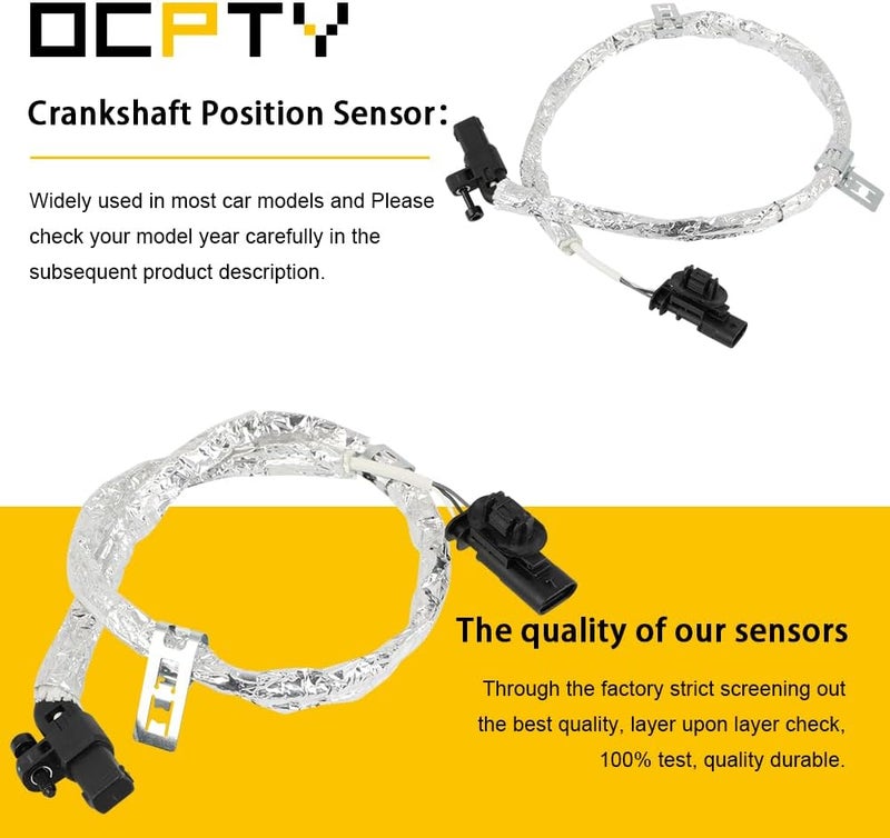 OCPTY Engine Crankshaft Position Sensor Compatible for Dodge Dart 2014-2016 & for Fiat 500 2014-2017 L4 1.4L SOHC, Replace# 68153903AC - Image 2
