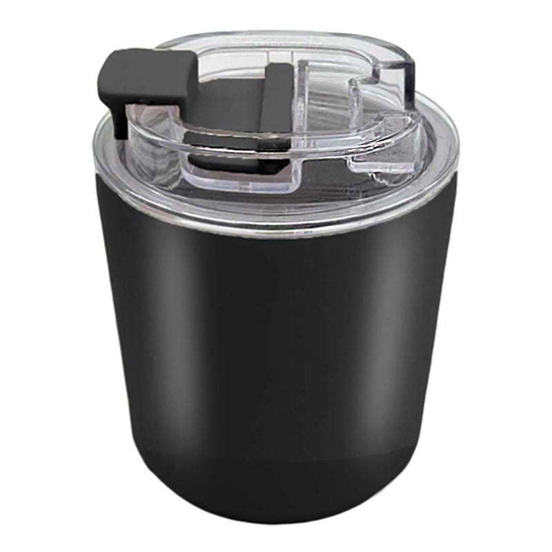 DEQIANG Travel Coffee Cup, Coffee Cup Travel with Lid, Insulated Coffee Mug for Hot & Cold Beverages, Great Gift Choice for Coffee Lovers, Office Workers, Hikers & Commuters (Black, 8.5 oz) - Image 1