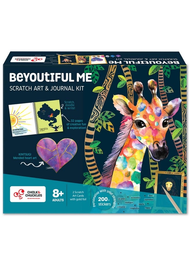 Chalk and Chuckles BeYouTiful Me Art and Craft Kit Ages 8-14, Scratch Art, Creative DIY Gifts for Girls, Boys Age 9, 10, 11, 12 Years, Multiple Activities in a Box - Image 1