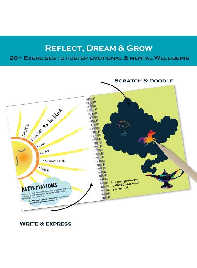 Chalk and Chuckles BeYouTiful Me Art and Craft Kit Ages 8-14, Scratch Art, Creative DIY Gifts for Girls, Boys Age 9, 10, 11, 12 Years, Multiple Activities in a Box - Image 5