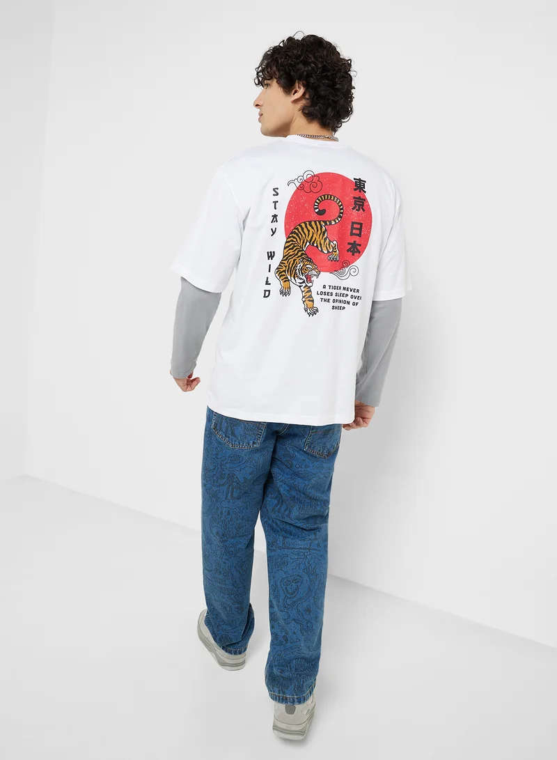 Seventy Five Printed Crew Neck T-Shirt