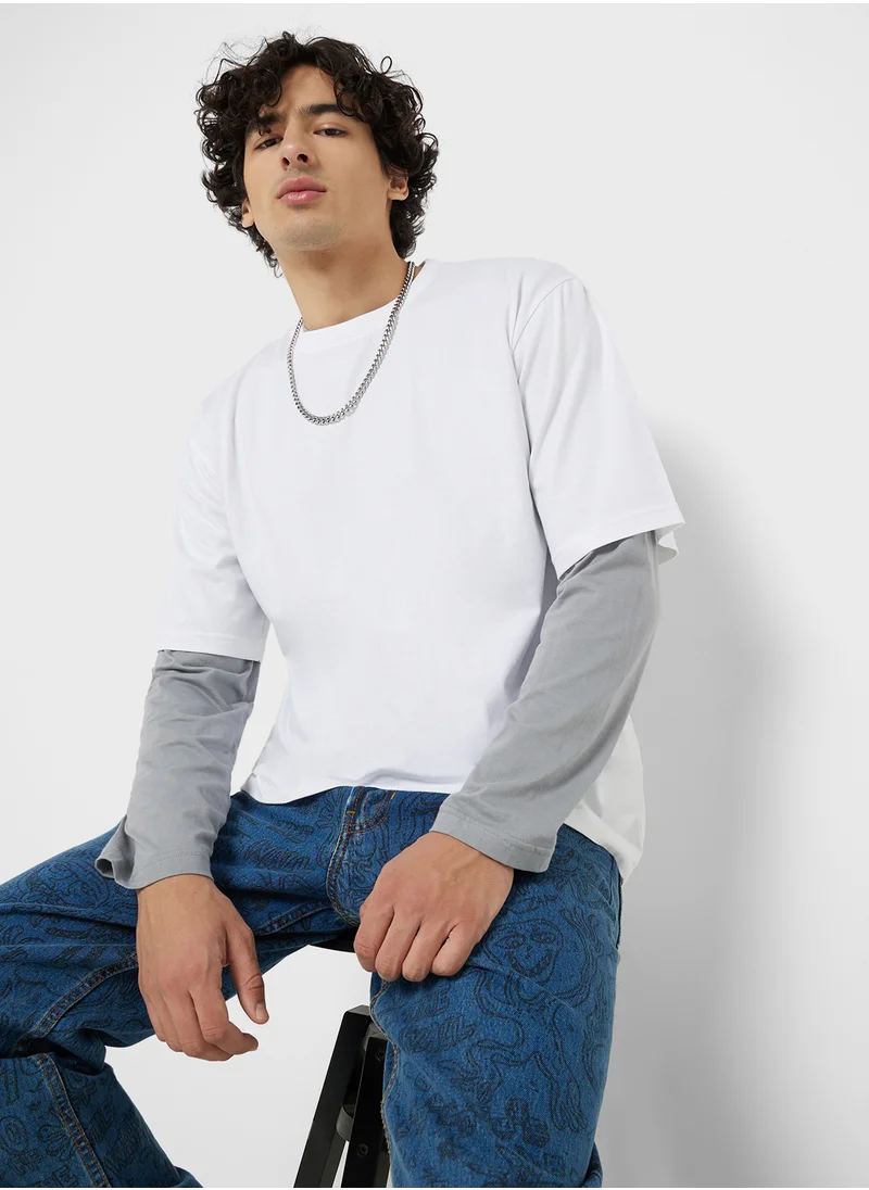 سفنتي فايف Printed Crew Neck T-Shirt