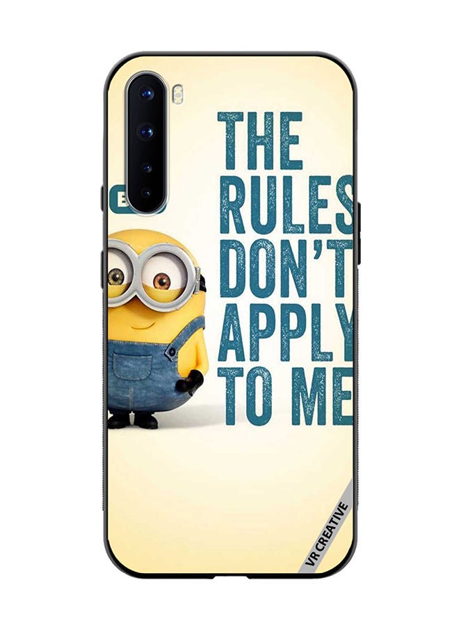 VR CREATIVE Protective Case Cover For OnePlus Nord The Rules Don't Apply For Me Design Multicolour - Image 1
