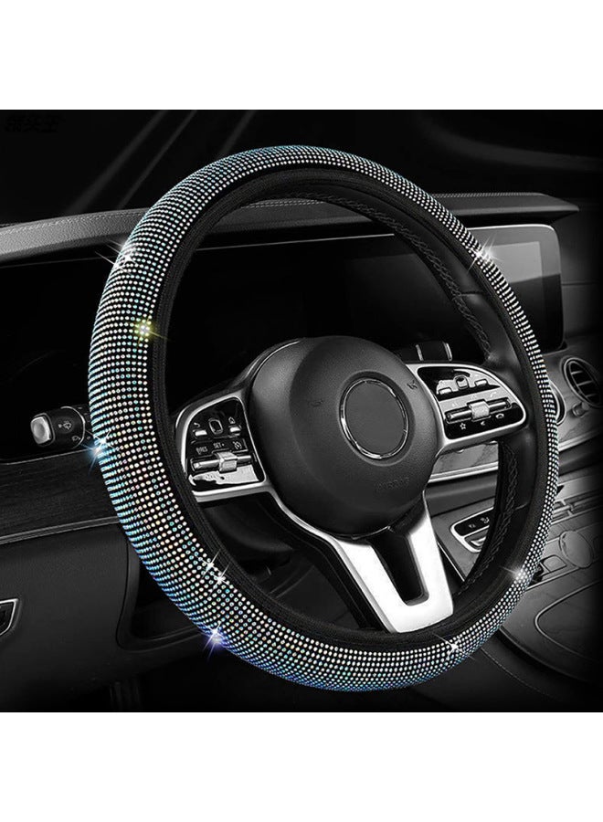 Car Steering Wheel Set With Diamond Elastic No Inner Ring Four Seasons Universal Full Drill Hot Drill  Car Handle Set