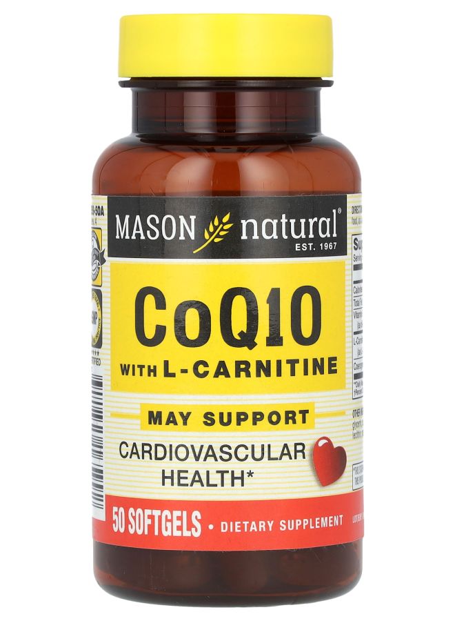 Mason Natural CoQ10 with L-Carnitine 50 Softgels | Best Price Oman |  Muscat, Seeb