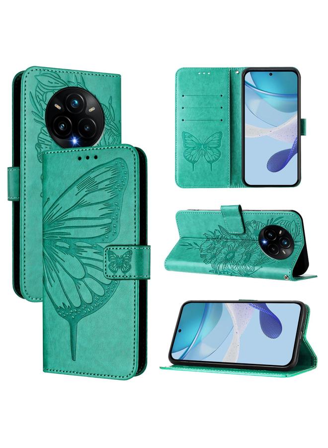 اس-توب جراب هاتف Realme 14 Pro+ من الجلد المنقوش بنقشة الفراشة - Image 1