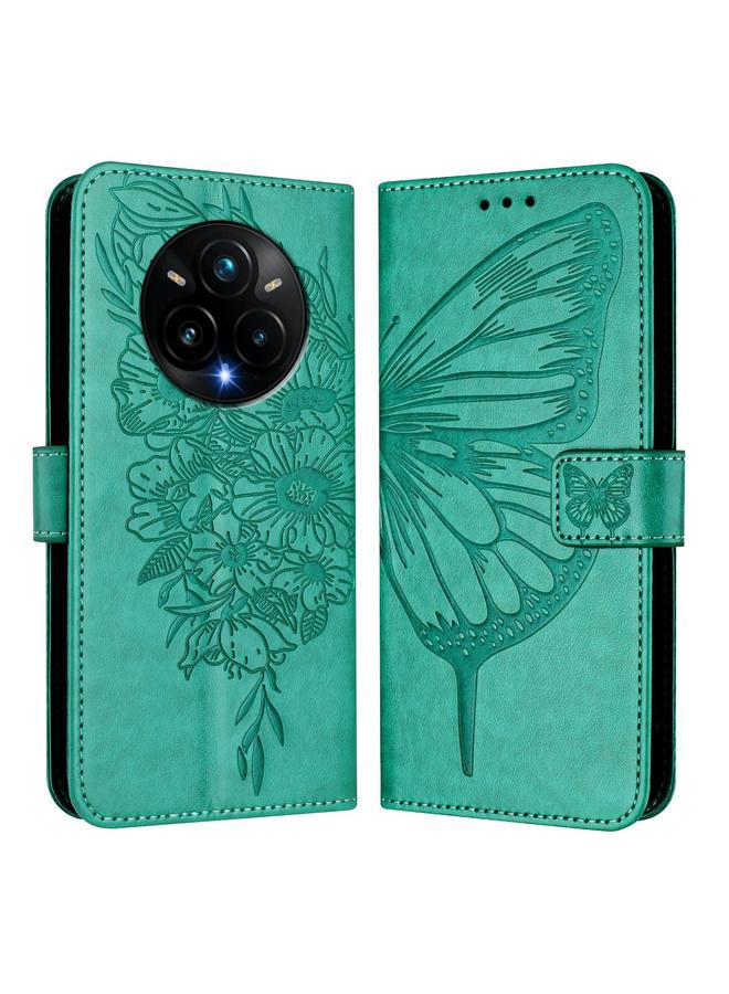 اس-توب جراب هاتف Realme 14 Pro+ من الجلد المنقوش بنقشة الفراشة - Image 2