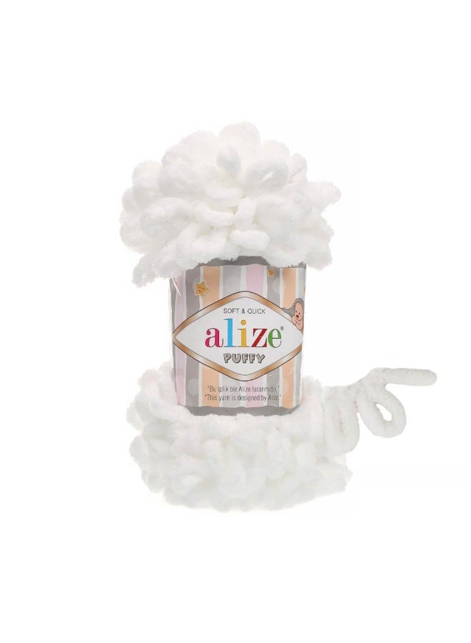 ALIZE 5 Pcs Alize Puffy 55 Micropolyester Hand Knitting Yarn For Blanket - Image 2