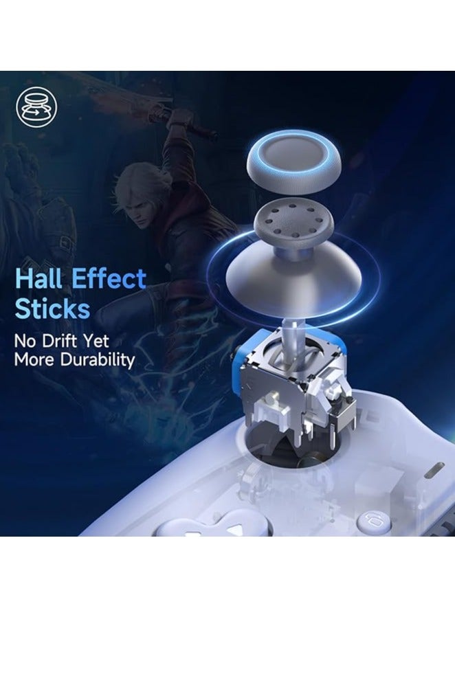 EasySMX M15 Mobile Phone Gamepad, Type-C Hall Joystick Mechanical Controller, for Android Phone/iPhone/Cloud Gaming/Xbox White - Image 5