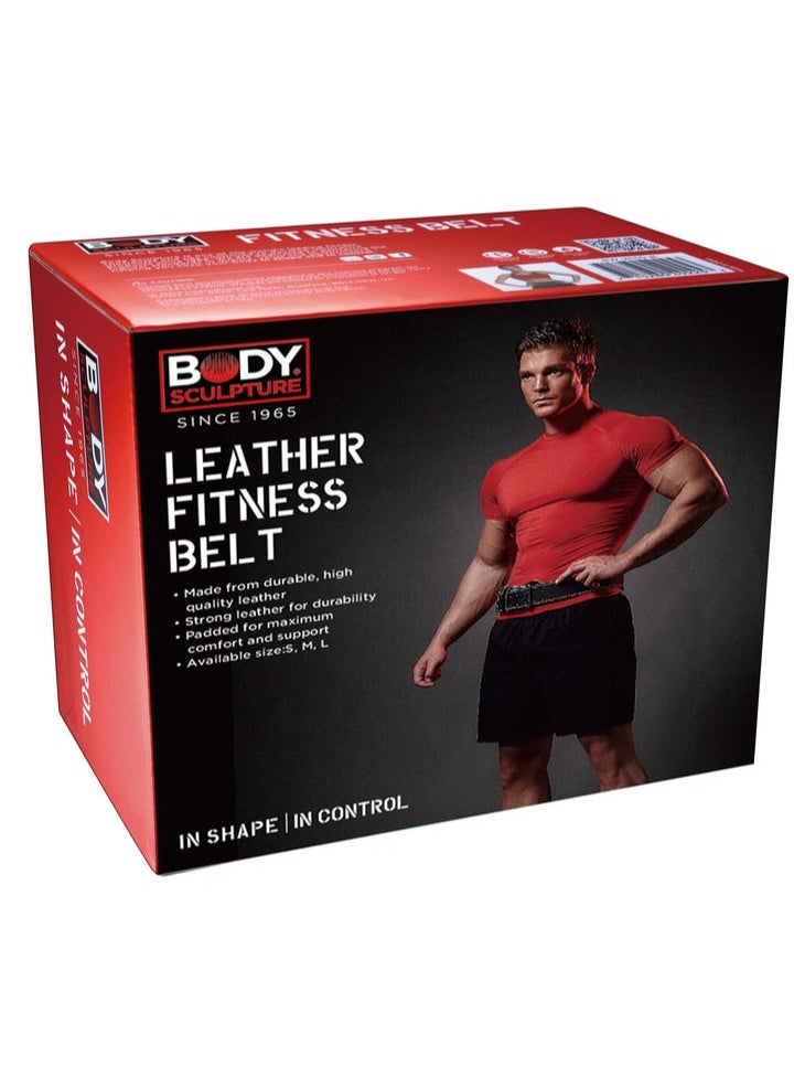 BODY SCULPTURE Leather Weightlifting Belt for Men & Women – Heavy-Duty Gym Belt for Strength Training, Squats, Deadlifts & Powerlifting – Adjustable Fitness Support for Core & Back Stability  - Image 2