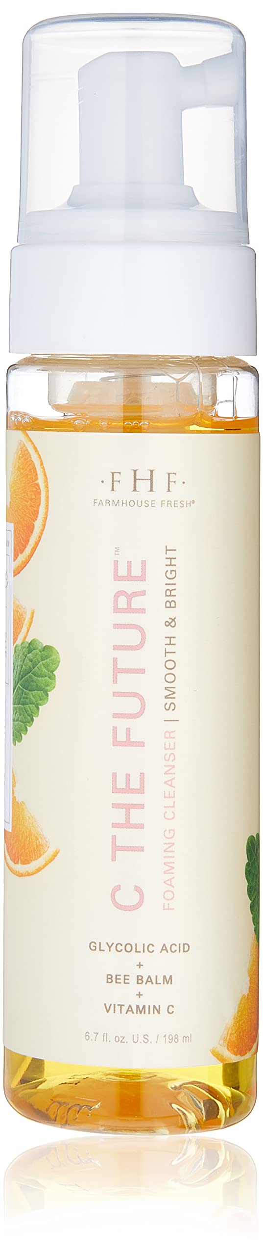 FarmHouse Fresh FarmHouse Fresh Foaming Face Wash Cleanser Hyaluronic Acid Vitamin C Glycolic Acid C the Future Foam Facial Cleanser 17 Fl Oz