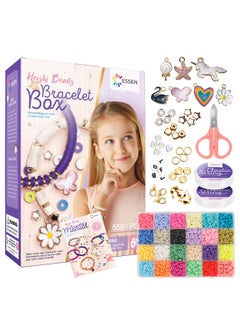 ESSEN Clay Beads Kit Heishi Bracelet Beads Alphabet Letter Beads Jewellery Making DIY Bracelet Bead Kit Craft for Girls with Manual - 5591+ pcs  - Image 1