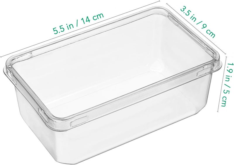 FUFU 50-Pack Disposable Plastic Tiramisu Cake Boxes with Lid - Portable Dessert Containers for Cupcakes, Mousse, & More (14 x 9 x 5 cm) - Image 2