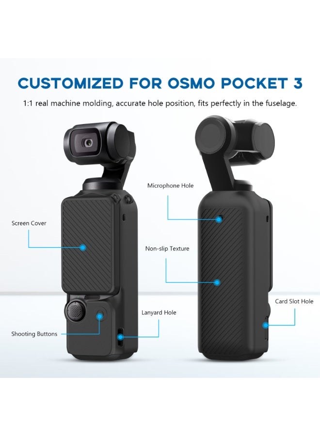 PINKSAMA DJI OSMO Pocket 3 Accessory Kit, Silicone Protective Case Cover - Image 3