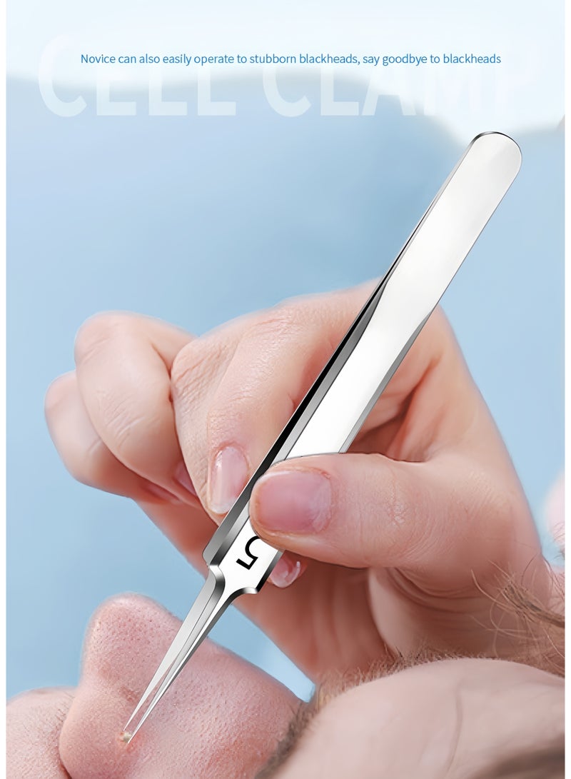 مجموعة من 8 قطع من إبرة مزدوجة رأس إزالة الرأس الأسود، إزالة الرأس الأسود Comedone مستخرج، منحني الرأس الأسود ملصق مجموعة، الفولاذ المقاوم للصدأ المهنية إزالة الرأس الأسود أداة مجموعة مجموعة من 8 قطع من إبرة مزدوجة رأس إزالة الرأس الأسود، إزالة الرأس الأسود Comedone مستخرج، منحني الرأس الأسود ملصق مجموعة، الفولاذ المقاوم للصدأ المهنية إزالة الرأس الأسود أداة مجموعة - Image 5