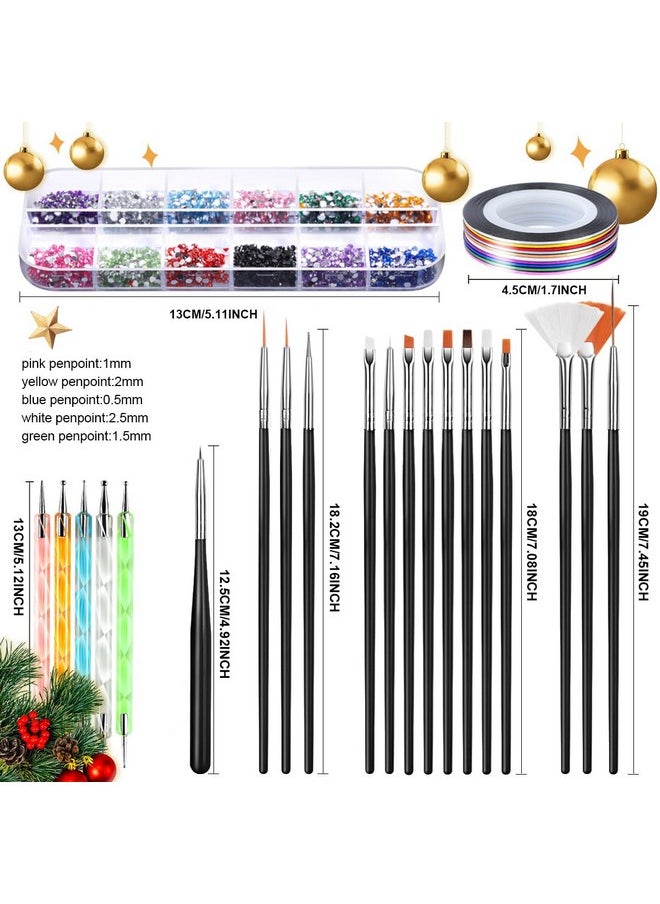 Teenitor - Teenitor Nail Art Kit Nail Art Tools, Nail Design Kit with Nail Art Brushes, Nail Tape Nail Gems Rhinestones, Nail Dotting Tools Nail Foil, Butterfly Nail Design Tools for Nail Art Supplies - Image 1