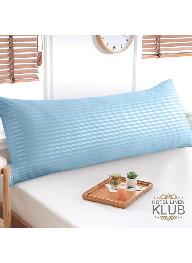Hotel Linen Klub حالة وسادة خطية طويلة الجسم 1 قطعة من هوتل لينين كلوب - 100% ميكروفايبر مع إغلاق ظرف، ناعمة وجودة متينة، حجم: 45 × 125 سم، أكوا  - Image 4