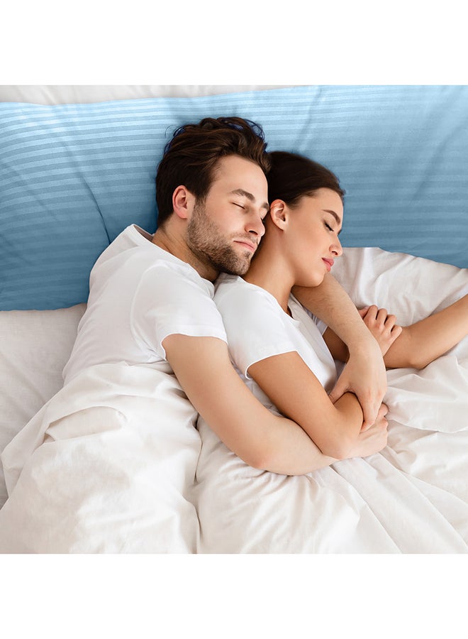 Hotel Linen Klub حالة وسادة خطية طويلة الجسم 1 قطعة من هوتل لينين كلوب - 100% ميكروفايبر مع إغلاق ظرف، ناعمة وجودة متينة، حجم: 45 × 125 سم، أكوا  - Image 5