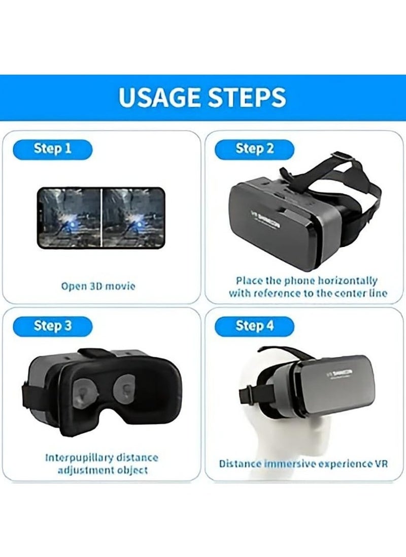 Shinecon - Mobile Phone VR Glasses 3D Virtual Reality Head Wearing Gaming Digital Glasses - Image 1