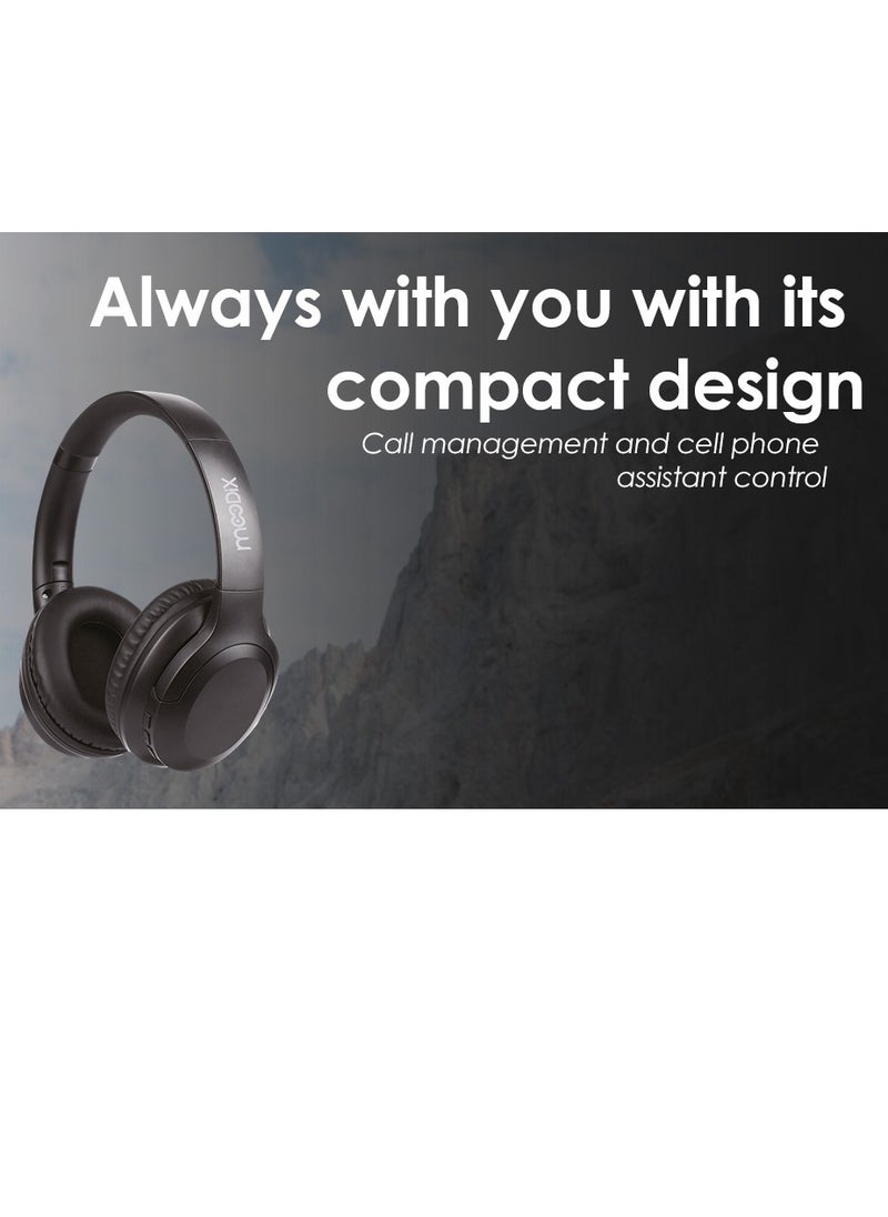 moodix - Moodix KO23NB1701W ANC Active Noise Cancelling Wireless Bluetooth On-Ear Headphones, Android and iPhone Compatible, White - Image 1