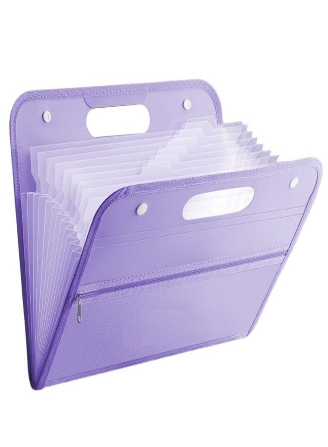 منظم ملفات أفقي قابل للتوسيع من شاينينج زون، 13 جيبًا، منظم ملفات أكورديون لأوراق بحجم A4 و Letter، منظم حامل مستندات للمدرسة والمنزل والمكتب (عبوة واحدة، لون بنفسجي) - Image 3
