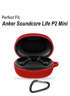 Generic For Anker SoundCore Life P2 Mini Bluetooth-Compatible Earbuds Case Wireless Earphone Case Silicone Headset Protector Cover _ Red 