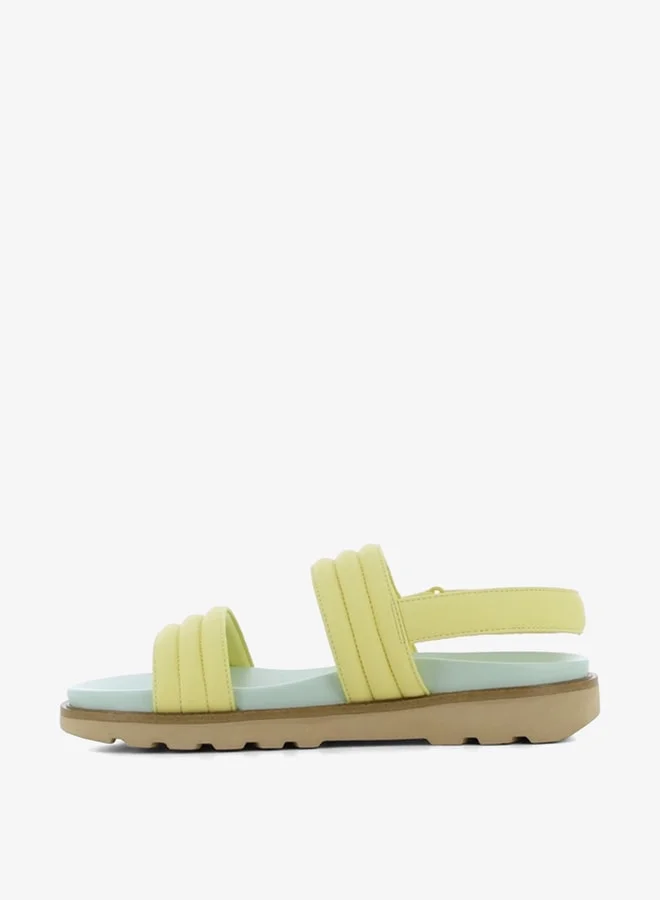 SJ Women's Quilted Strap Sandals with Hook and Loop Closure