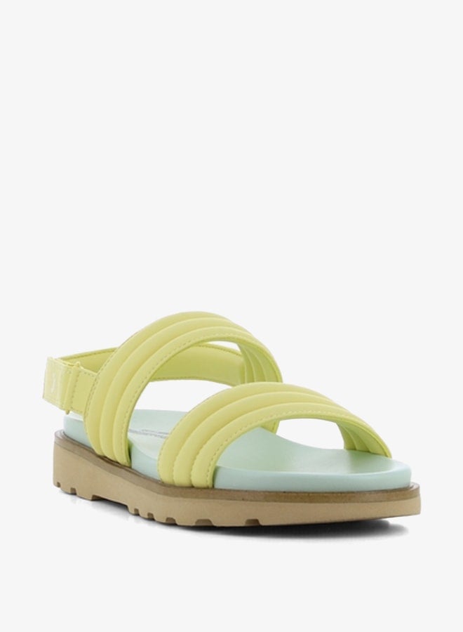 SJ Women's Quilted Strap Sandals with Hook and Loop Closure - Image 1