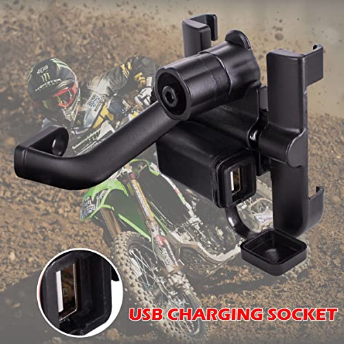Asryd CNC Bike Mount Holder for Navigation 360 Degree Rotating Handlebar Metal Body Cradle Stand Fits for All Smartphones (CNC Metal Holder with USB Charger) for TVS Ntorq 125 (Pack of 1Pcs) - Image 2