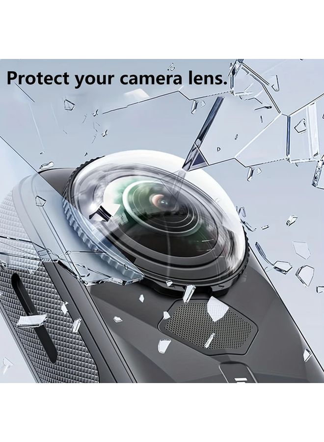 واقيات شفافة عالية الجودة لعدسات PC ماركة Insta360 X5، ذات نفاذية عالية للضوء ومانعة للخدوش - Image 3