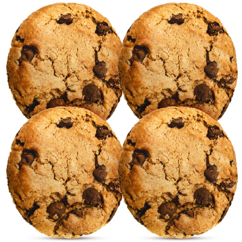 Unittype Unittype 4 Pcs Valentine Gifts Chocolate Chip Cookie Pillows 13.4 Inch Plush Cookie Pillows 3D Digital Print Decorative Realistic Food Shaped Pillow for Kids Bedroom School Classroom Couch Sofa Decor  - Image 1