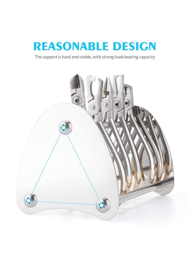 ANNWAH Dental Orthodontic Pliers Holder - Jewelry Pliers Rack Shelf Forceps Organizer Dental Stainless Steel Stand Holder for Orthodontic Equipment - Image 3