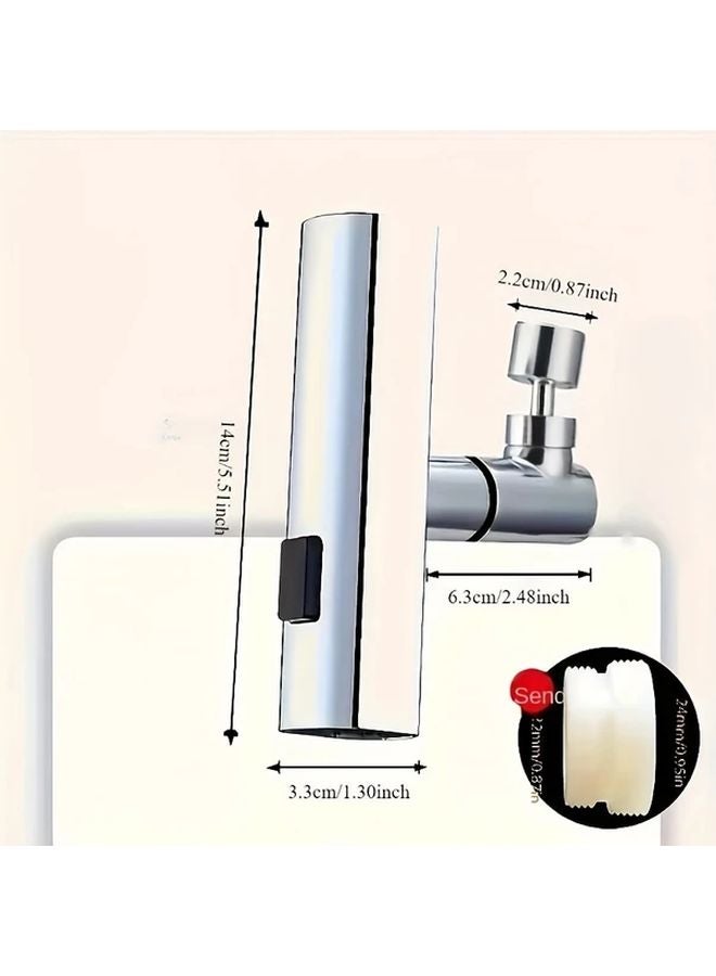 صنبور مطبخ للسيارات متنقلة من الفولاذ المقاوم للصدأ، 3 أوضاع تدفق، موفر للماء، تشطيب فضي مصقول - Image 3