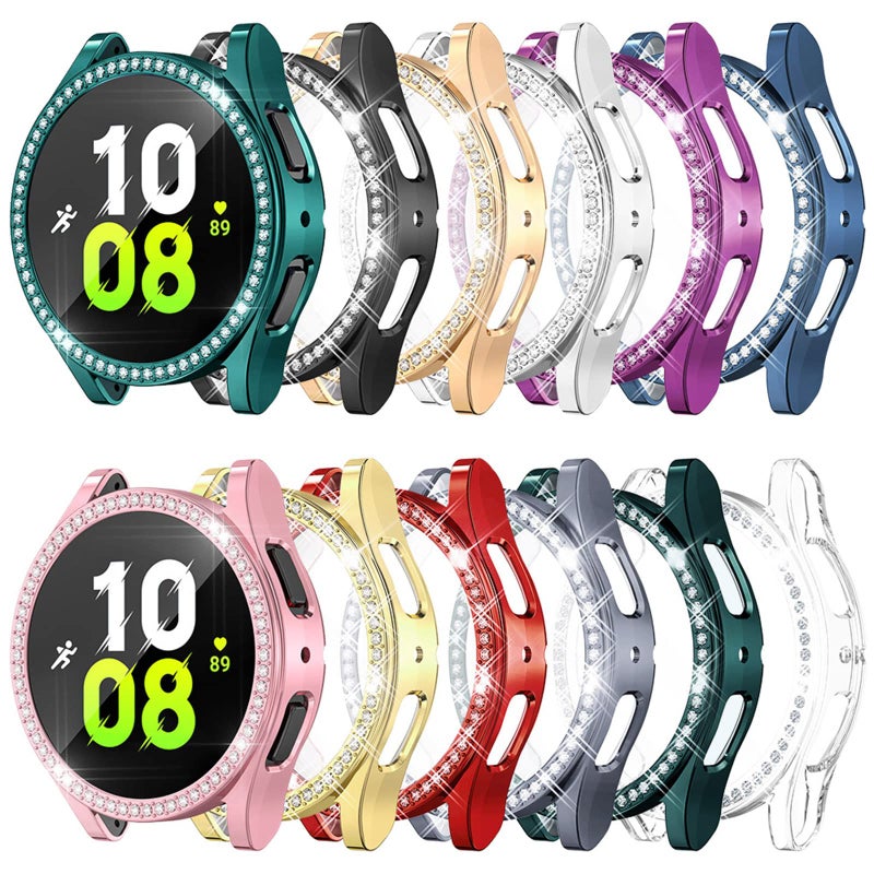 RICHONE [12Pack] RICHONE Compatible with Samsung Galaxy Watch 5 2022 & 4 2021 40 mm Screen Protector Cases, Bling Diamonds All-Around Protective Soft Covers Accessories(Galaxy Watch 5/4-40 mm) - Image 1