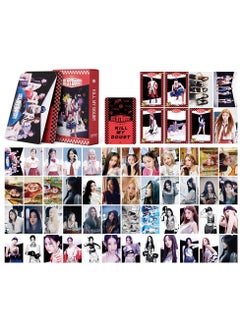 زد Integrate small card KPOP Korean Wave photo card 55 boxed DIY collection IVE ITZY DOUBT black and red 