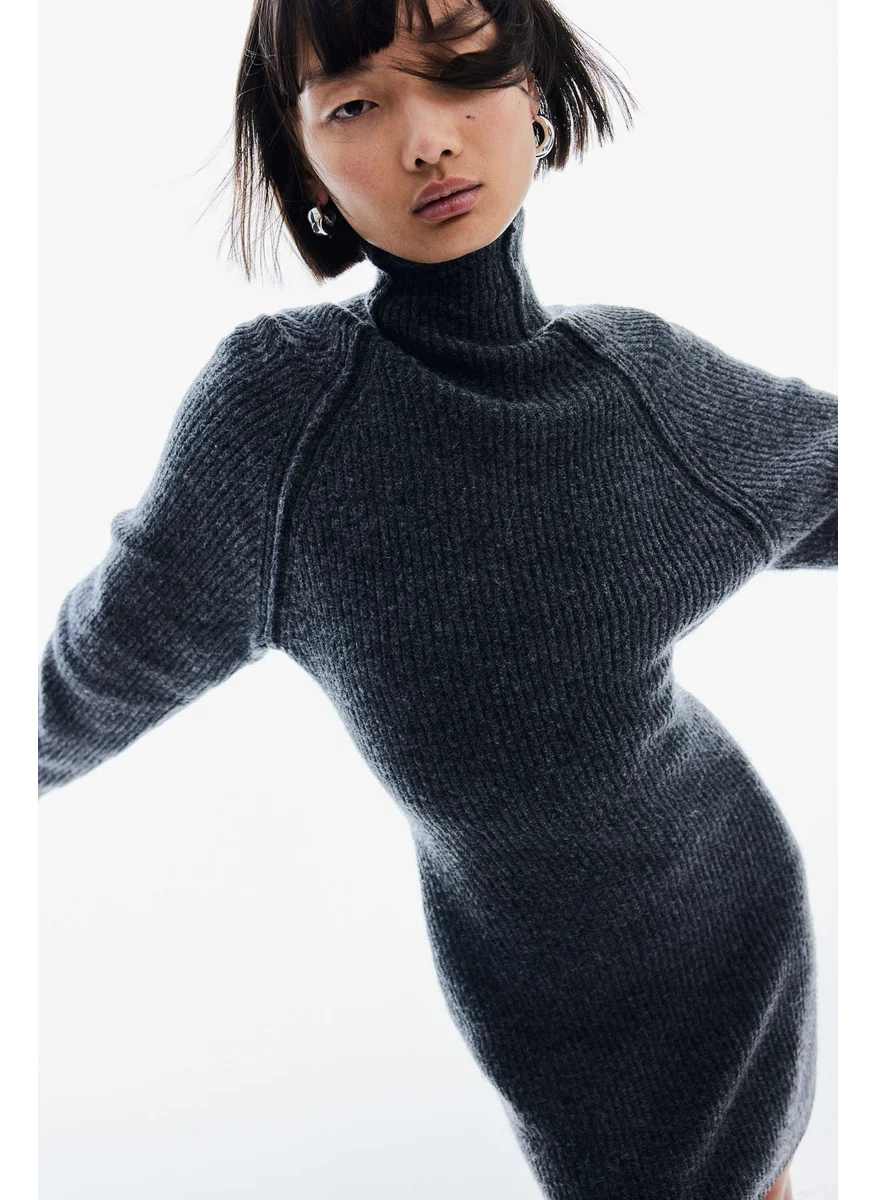 اتش اند ام Rib-Knit Turtleneck Dress