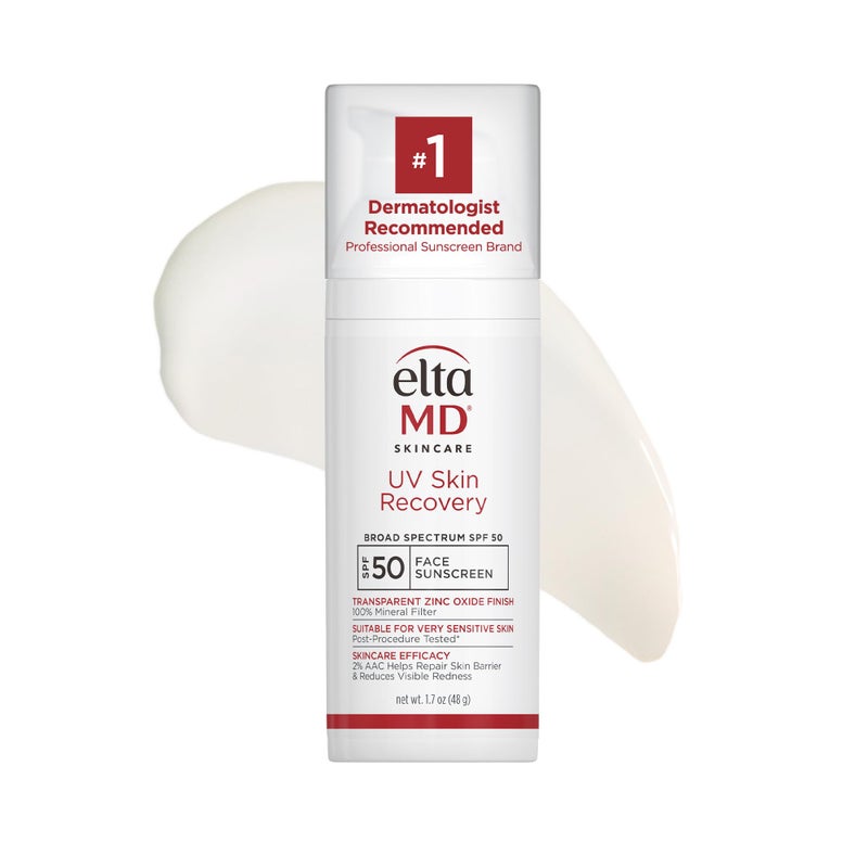 EltaMD UV Skin Recovery 100% Mineral Sunscreen, SPF 50, Redness Correcting Face Sunscreen, Safe for Sensitive Skin, 1.7oz - Image 1