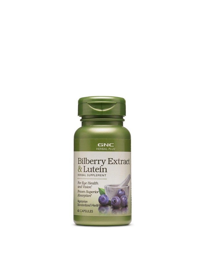 GNC Herbal Plus Bilberry Extract And Lutein 60 Capsules Herbs Provides Eye Health And Vision Support - Image 1