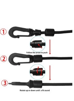 Generic Elastic Bungee Shock Cord  Kayak Stretch String Rope with Bungee Shock Cord Hook  - Image 2