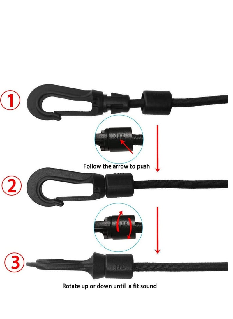 Generic - Elastic Bungee Shock Cord  Kayak Stretch String Rope with Bungee Shock Cord Hook - Image 1