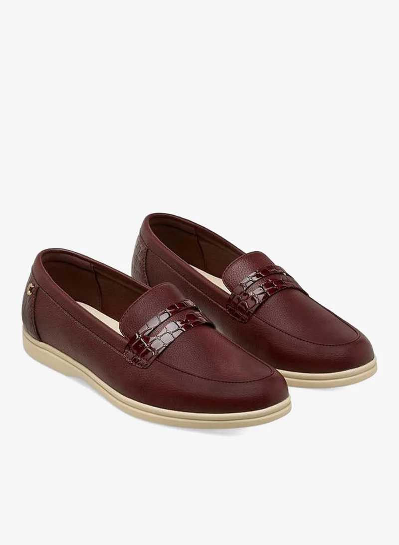 Le Confort BROWN Women Textured Loafers for Women | Best Price UAE