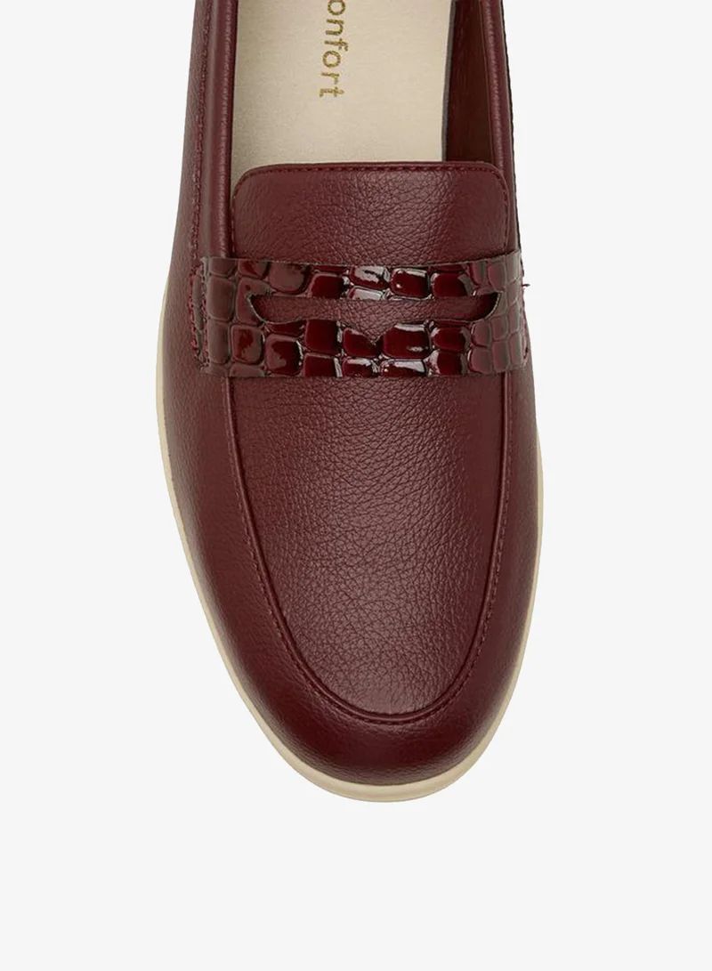 Le Confort BROWN Women Textured Loafers for Women | Best Price UAE