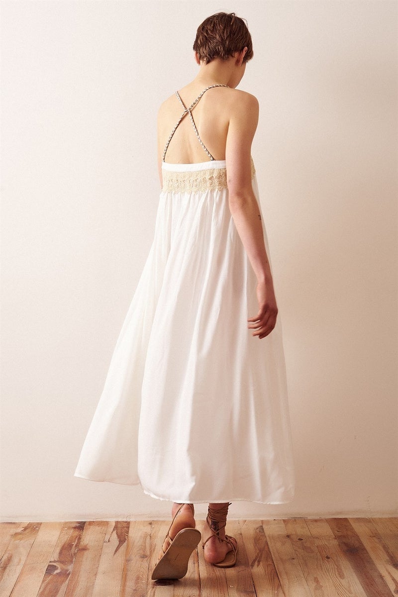 Never More Lace Detailed Strappy Casual Dress - Image 4