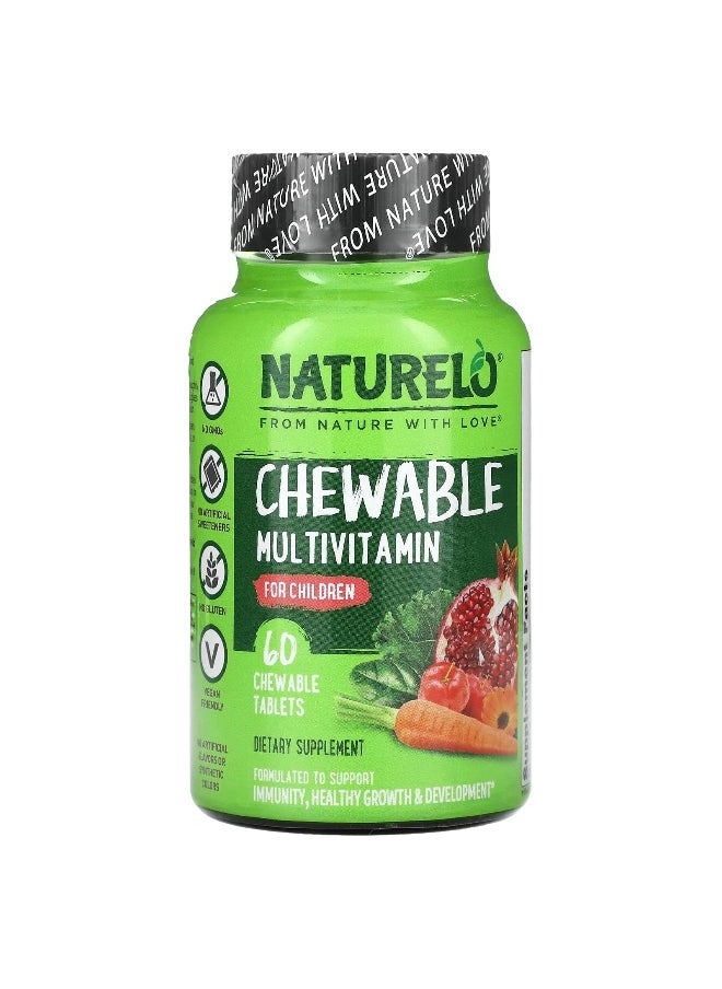 NATURELO NATURELO, Chewable Multivitamin For Children, 60 Chewable Tablets  - Image 1