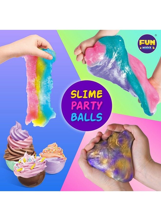 FUN KIDZ - 25 Variety Slime Balls Party Favors For Kids Funkidz Bulk Premade Slime Pack Gift Toys For Girls Boys 612 With Galaxy Butter Fluffy Cloud Unicorn Mermaid Glow Clear Slimes - Image 1