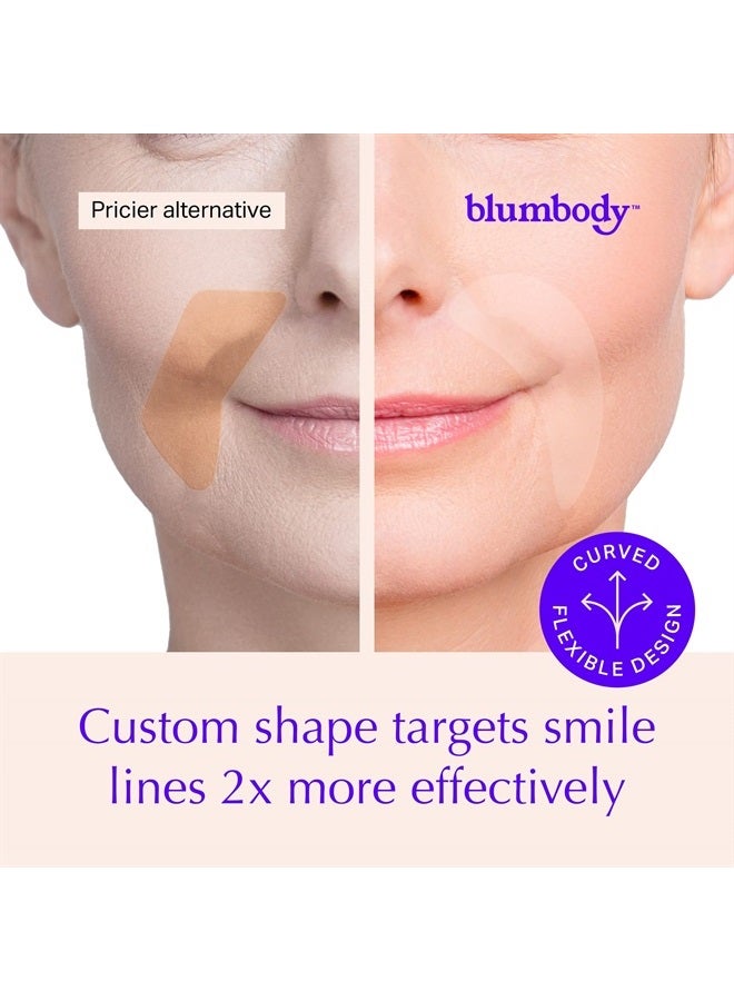 BLUMBODY Face Wrinkle Patches - Anti Wrinkle Facial Patches to Smooth Smile Lines - Non-Silicone Face Patches Wrinkles Tape for Fine Wrinkles between Eyes & Face - For Overnight Wrinkle Use - Image 3