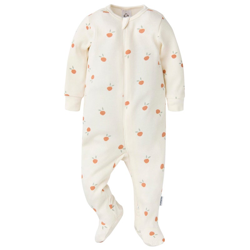 Gerber Baby Unisex 2-Pack 2-Way Zip Thermal Footed Sleep 'N Play, Desert Fruit, Newborn - Image 4