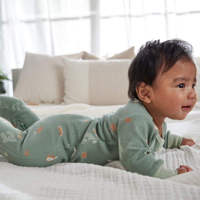 Gerber Baby Unisex 2-Pack 2-Way Zip Thermal Footed Sleep 'N Play, Desert Fruit, Newborn - Image 3