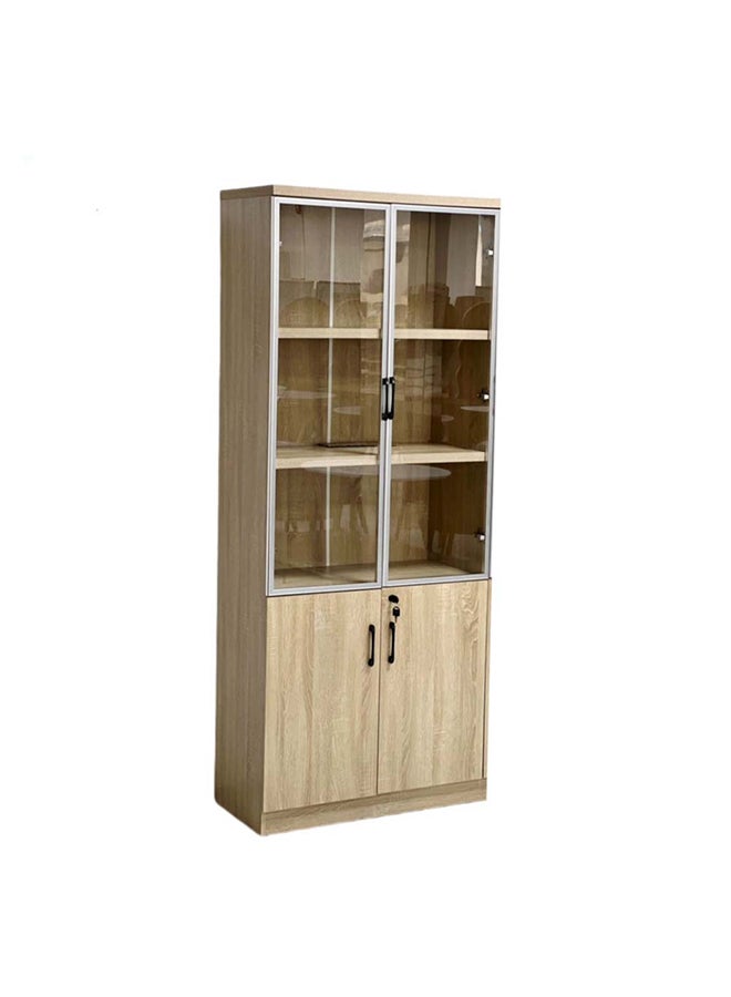 السعادة هوم  دولاب مكتبى خشب بيج 80×40×184 سم - Image 2