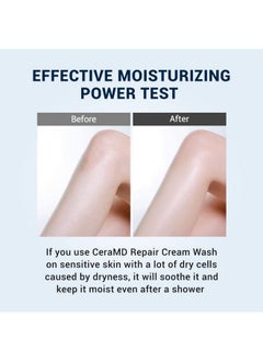 derma b Ceramd Repair Cream Wash Unscented Fragrance Free Creamy Face & Body Cleanser For Dry Sensitive Itchy Skin Deep Moisture Parabenfree Body Wash Cream To Foam Cleanser 13.5 Fl. Oz 400Ml  - Image 5